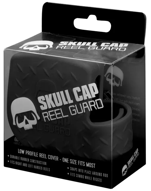 13 Fishing Skull Cap Black Gummerat skydd för dina rullar 