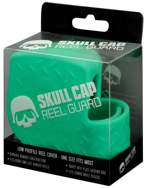 13 Fishing Skull Cap Green Gummerat skydd för dina rullar 