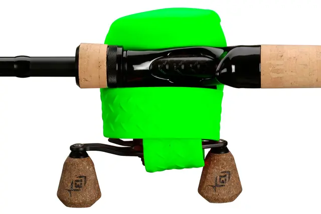 13 Fishing Skull Cap Lime Gummerat skydd för dina rullar 