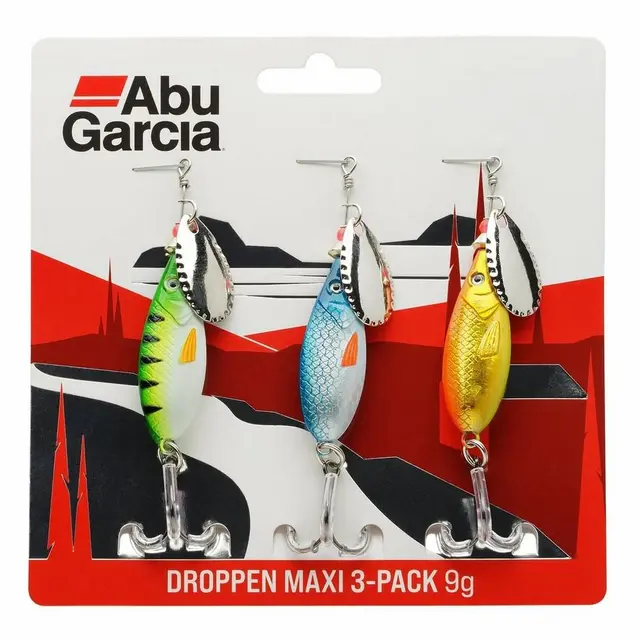 Abu Garcia Droppen Maxi 12g 3-Pack Tre effektive spinnere til ferskvann 