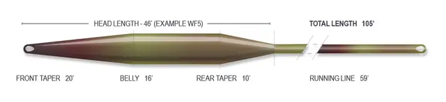 Airflo Delta Taper Camo Clear WF #5 Fast Intermediate 