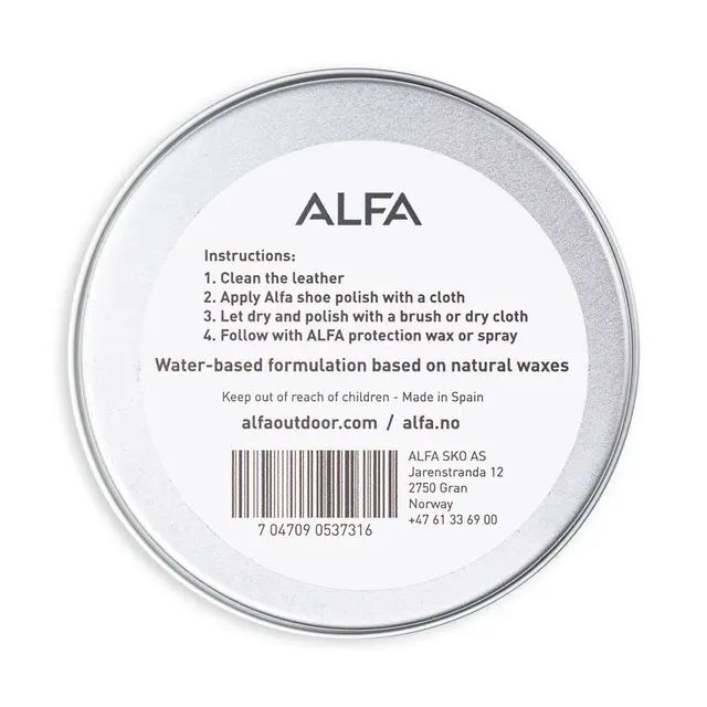 Alfa Shoe Care Polish Brown Skokrem som pleier og beskytter 