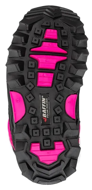 Baffin Snogoose Barn Svart/Rosa 32,5 7-lagers innerstövel och snölås 