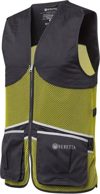Beretta Full Mesh Vest Grey/Yellow XL Lett og luftig skytevest for varme dager 