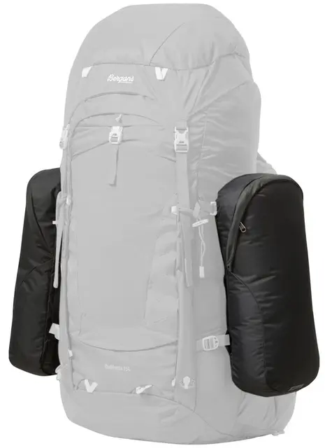 Bergans Side Pockets, Solid Charcoal 2 stycken sidofickor till ryggsäck 