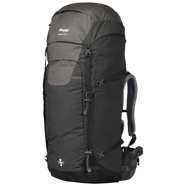 Bergans Trollhetta V5 W 75L Dk Grey/Grey 2-i-1 ryggsekk med integrert dagstursekk 