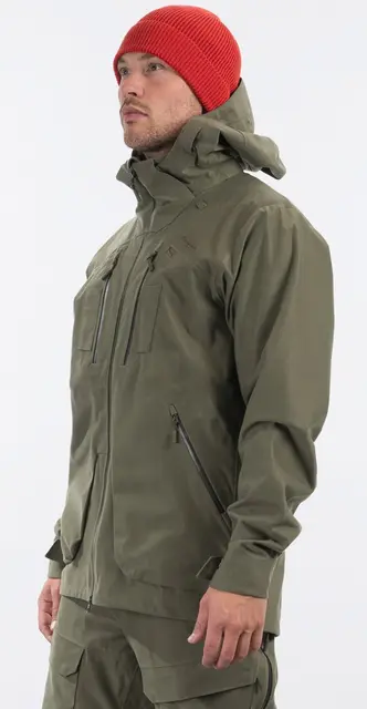 Bergans Hogna 3L Jacket Green Mud S 3-lagers skaljacka för jakt 
