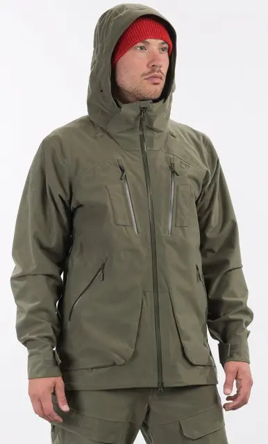 Bergans Hogna 3L Jacket Green Mud S 3-lagers skaljacka för jakt 