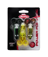 Berkley Power Pop Frog 3-pack Flytande poppergroda med powerbait ben