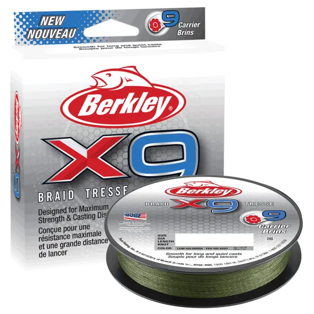 Berkley X9 150m Low-Vis Green 0,06 mm 