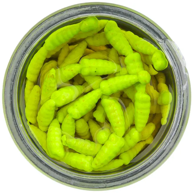 Berkley Gulp Alive "Waxies" maggot Chartreuse 