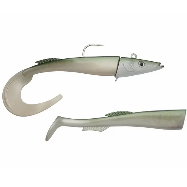 Berkley Power Sandeel Kaki 160g Fisk målrettet med kvalitets gummi jigg 