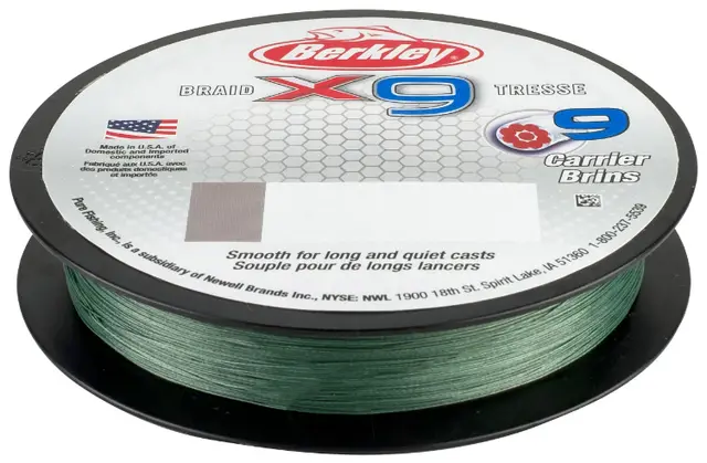 Berkley X9 Braid 300m 0,10 mm Low-Vis Green 