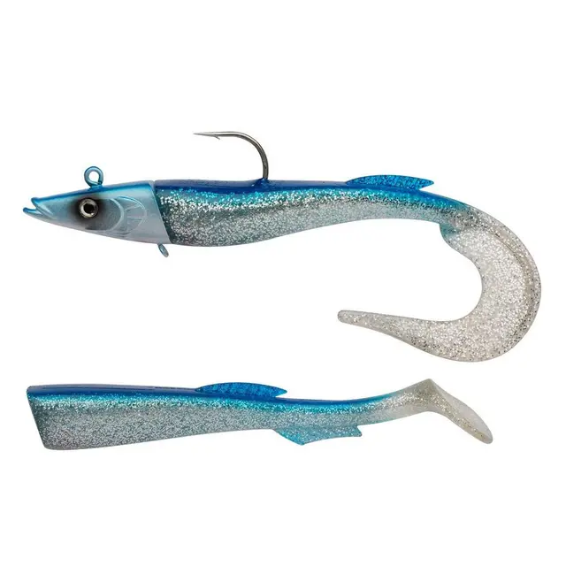 Berkley Power Sandeel Metallic Blue 130g Fisk målrettet med kvalitets gummi jigg 