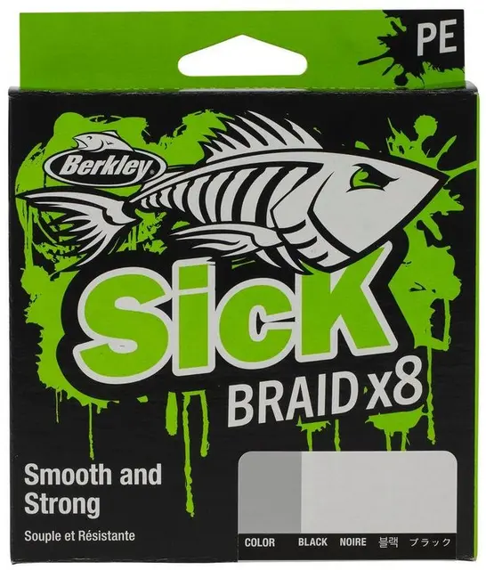 Berkley Sick Braid 300m Black 0,10mm Høyytelses supermykt multifilament snøre 