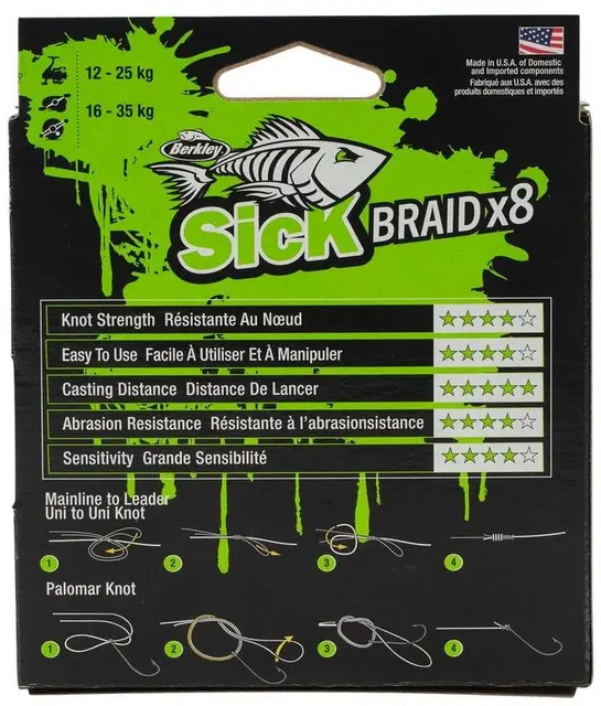 Berkley Sick Braid 300m Black 0,10mm Høyytelses supermykt multifilament snøre 