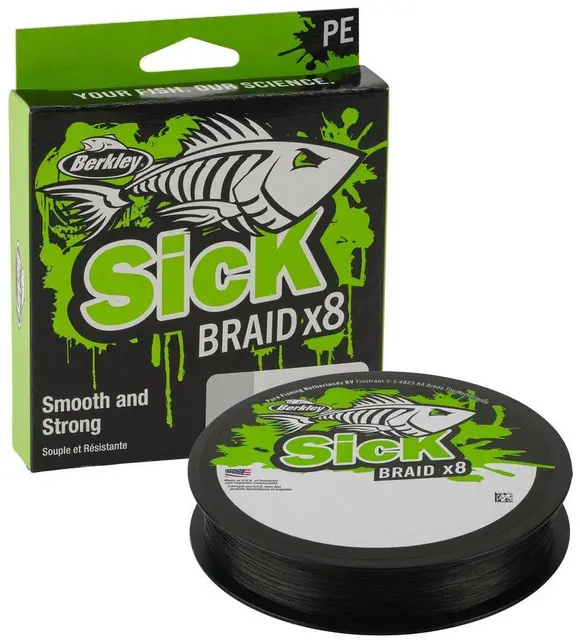 Berkley Sick Braid 300m Black 0,10mm Høyytelses supermykt multifilament snøre 