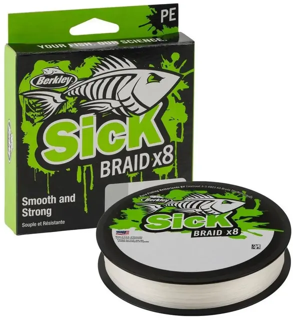 Berkley Sick Braid 150m 0,10mm White Høyytelses supermykt multifilament snøre 