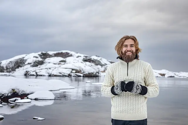 Bråtens Flette tröja Offwhite S Tröja med klassiskt flätmönster 