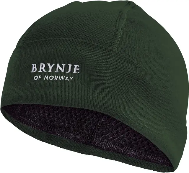 Brynje Arctic Hat Original grønn S Lue med netting på innsiden 