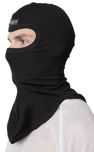 Brynje Arctic Balaclava, One Size Sort med netting på innsiden 
