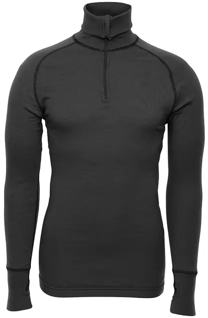 Brynje Arctic Zip Polo m/tumgrepp S Charcoal tvålagers ventilerande tröja 
