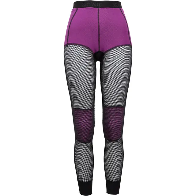 Brynje Wool Thermo Ladies Longs XS Lady Collection -  Black/Violet 
