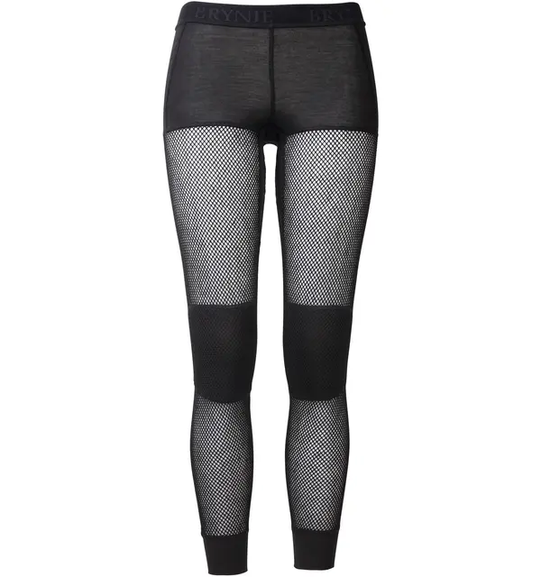 Brynje W's Super Thermo Longs Black XS Meshkonstruktion med ilägg på knäna 