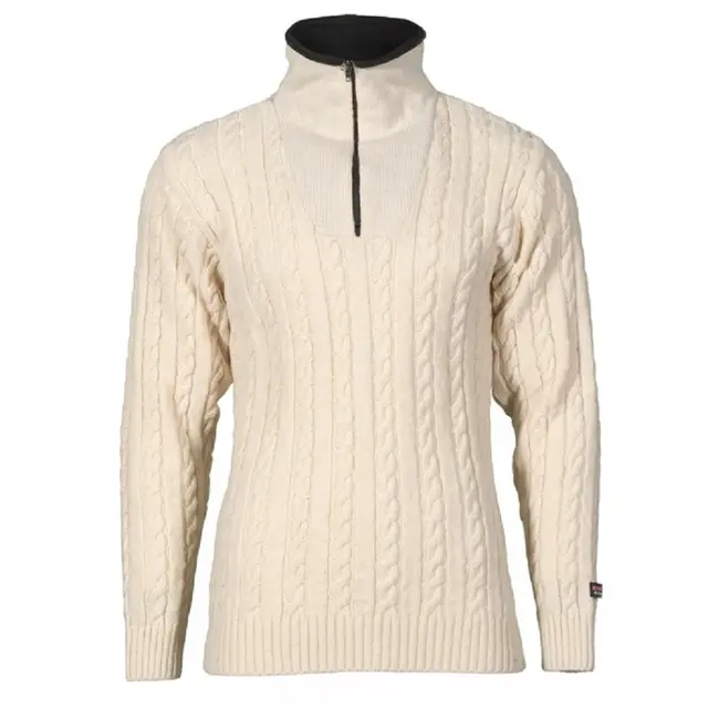 Bråtens Flette tröja Offwhite S Tröja med klassiskt flätmönster 