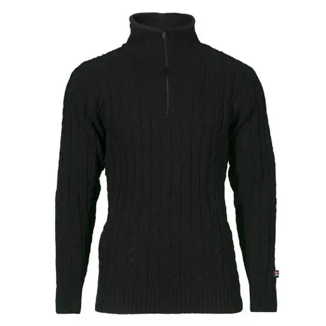 Bråtens Flette tröja Sort S Tröja med klassiskt flätmönster 