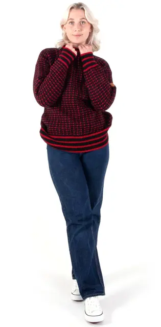 Bråtens Islender Genser Rød S Klassisk genser i 100% Norsk ull 