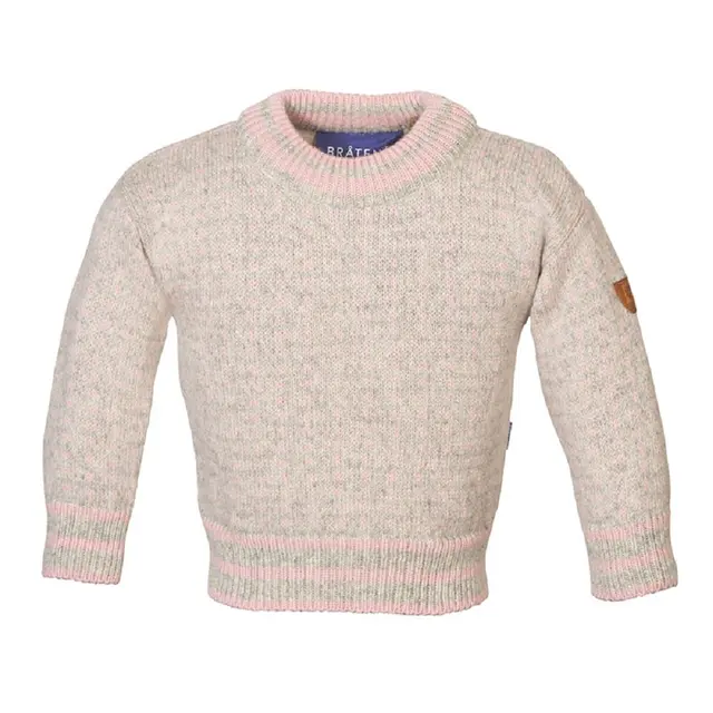 Bråtens Islender tröja Barn Rosa 2år Klassisk tröja i 100% norsk ull 