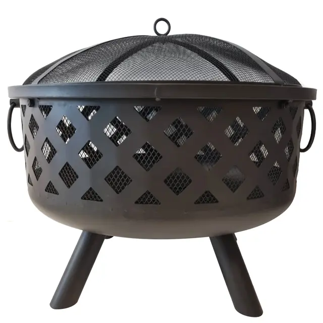 CAL Utespis/grill svartlackat stål 66x65cm 