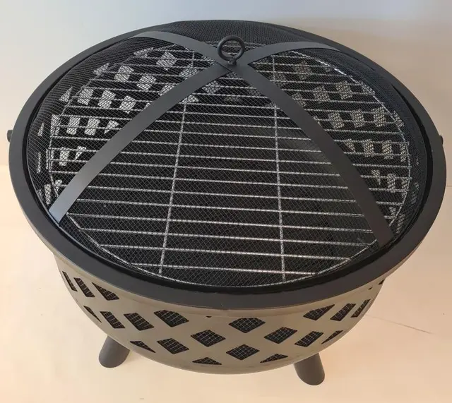 CAL Utespis/grill svartlackat stål 66x65cm 