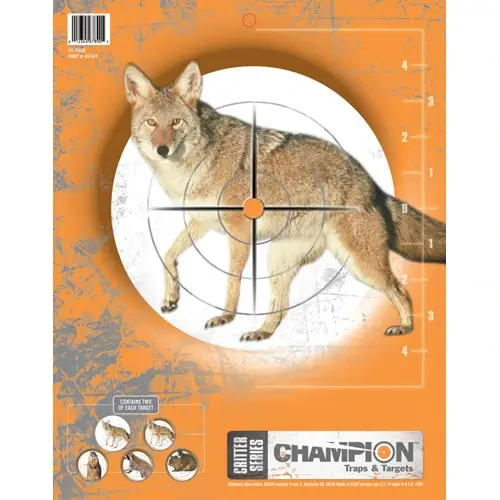 Champion Critter Series Targets 10-pack med 5 olika djurmotiv 