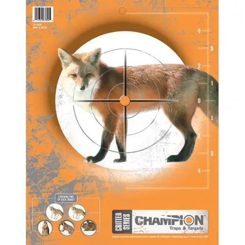 Champion Critter Series Targets 10-pack med 5 olika djurmotiv 