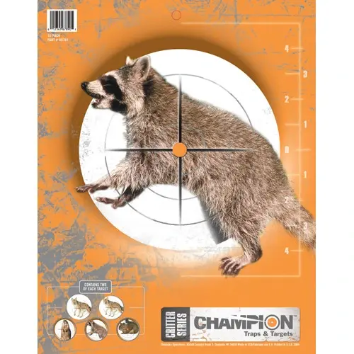 Champion Critter Series Targets 10-pack med 5 olika djurmotiv 