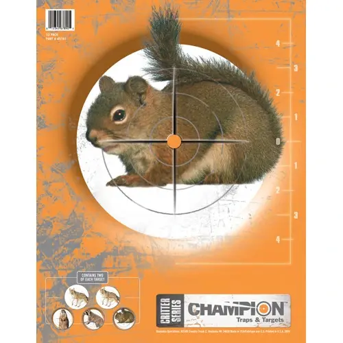 Champion Critter Series Targets 10-pack med 5 olika djurmotiv 