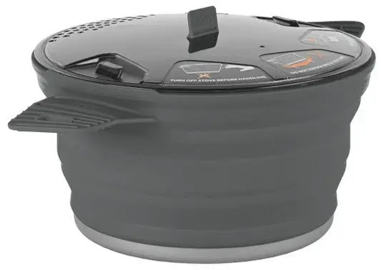 STS X-POT 2,8L Grå Vikbar kastrull i livsmedels silikon 