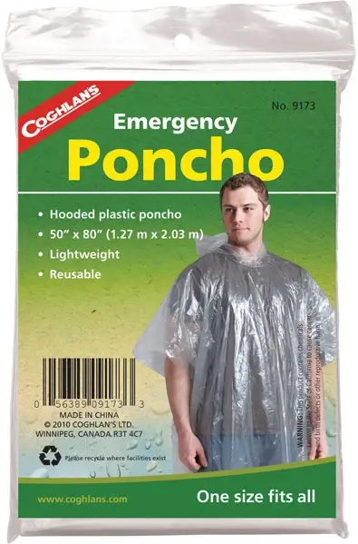 Coghlan's regn poncho Lättvikts poncho - One size 