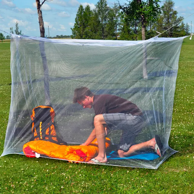 Coghlan's Myggnät Ultrafin Myggnät som passar runt en dubbelsäng 