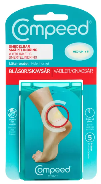 Compeed skoskavsplåster Medium Ger avlastning och smärtlindring 