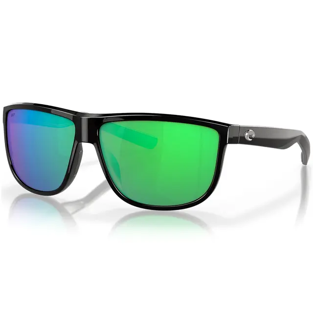 Costa Del Mar Rincondo Shiny Black Green Mirror 580P (plast) 