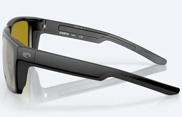 Costa Del Mar Lido Matte Black Sunrise Silver Mirror 580G 