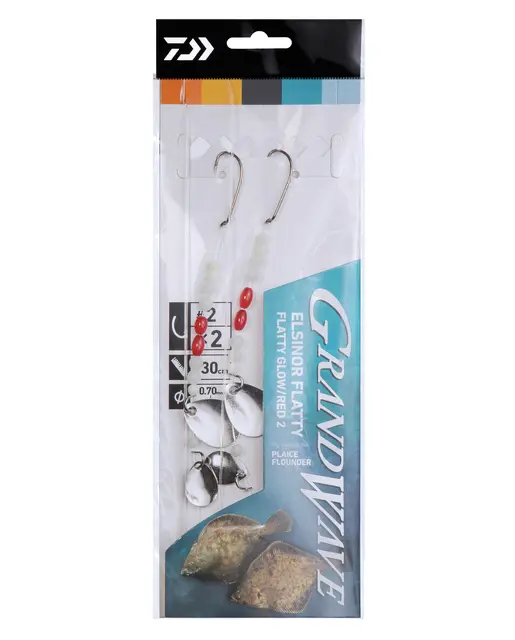 Daiwa Grand Elsinor Rig Glow Red #2 Flundra tackel 