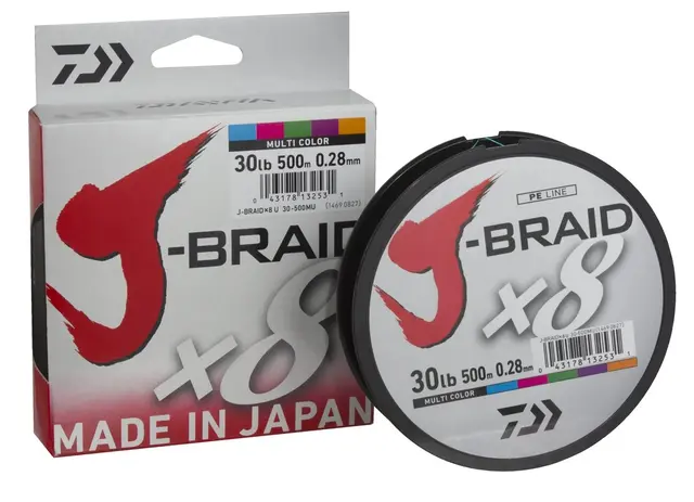 Daiwa J-Braid X8 500m - 0,28mm Multi-colour 