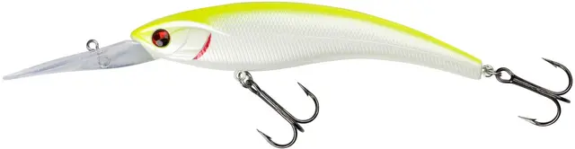 Daiwa Prorex Diving Minnow Pearl Yellow 12cm 26g bananformet blyfri wobbler 