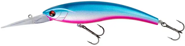 Daiwa Prorex Diving Minnow UV Pink Belly 12cm 26g bananformet blyfri wobbler 