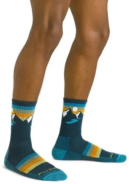 Darn Tough Sunset Ridge Bottle M Micro Crew Lightweight Cushion, Herre 