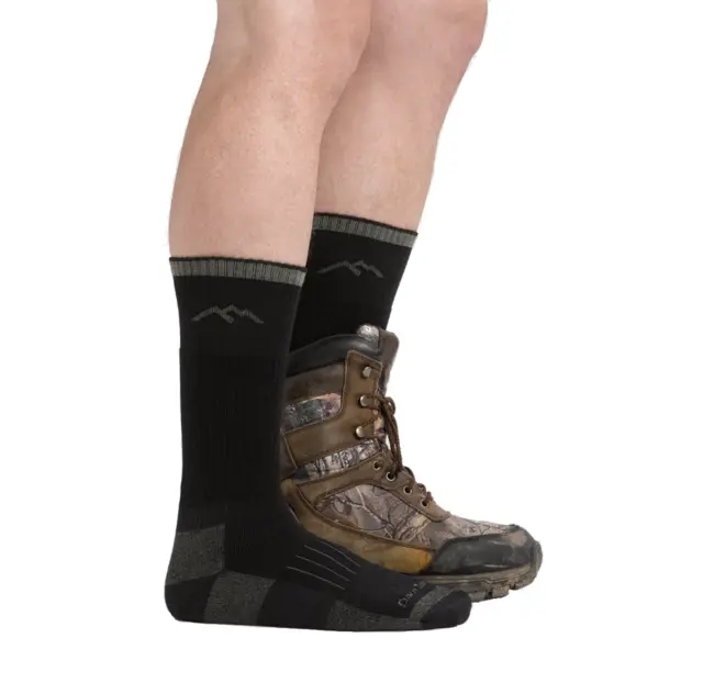 Darn Tough Hunter Boot Mid Charcoal L Midweight Cusion, Herre 
